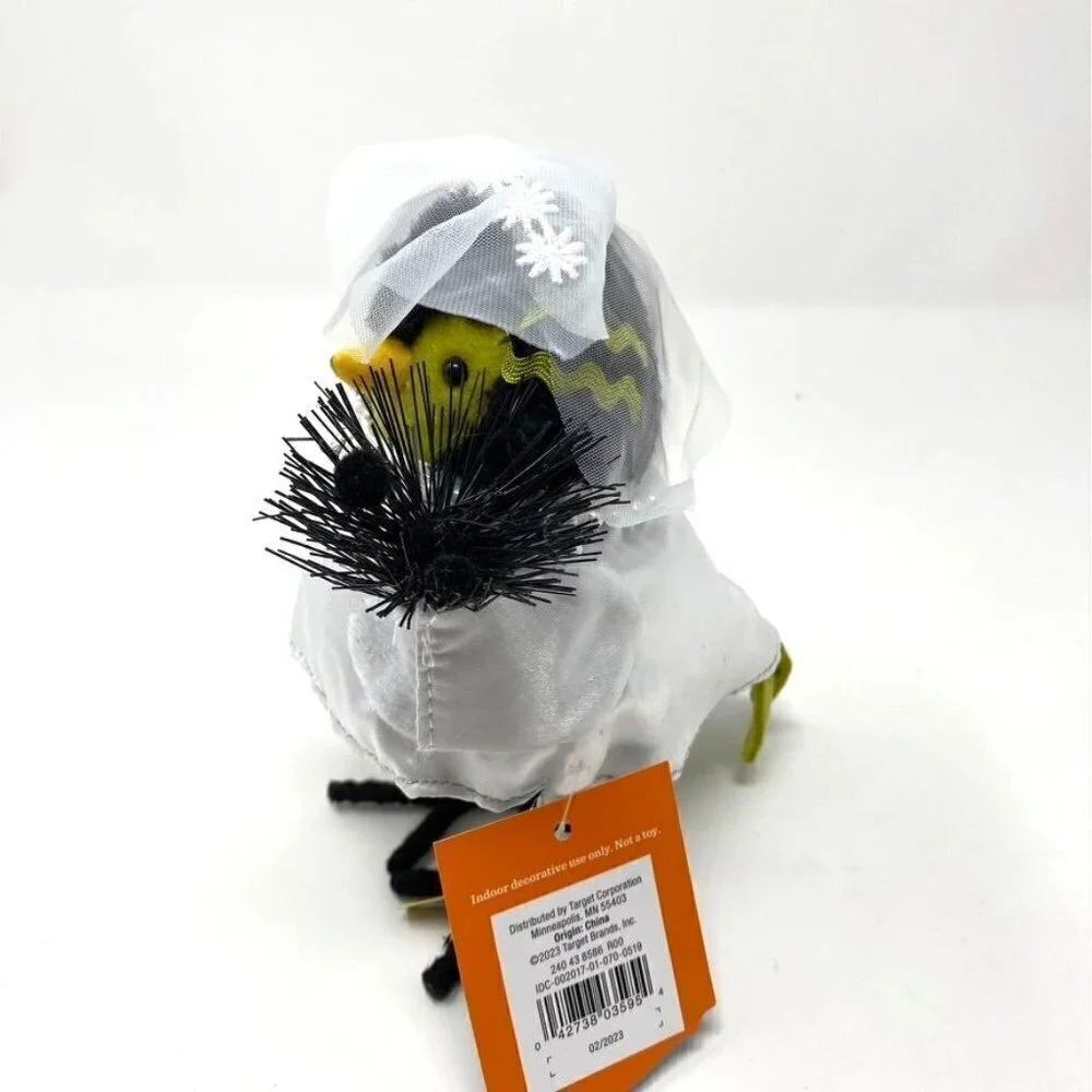 Target Midnight Raven Featherly Friends Bride Bird Halloween Decorative Figurine